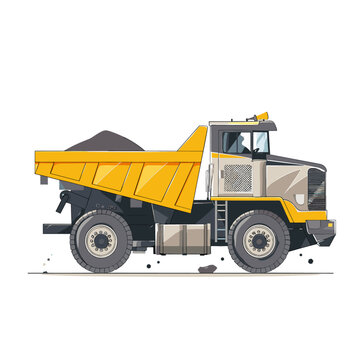 recommend clip art: Vector style clip art of bright yellow snow plow truck