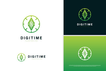 Vector good time logo design, best time logo design template