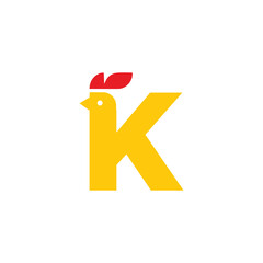 Letter K chick logo vector template © Imam