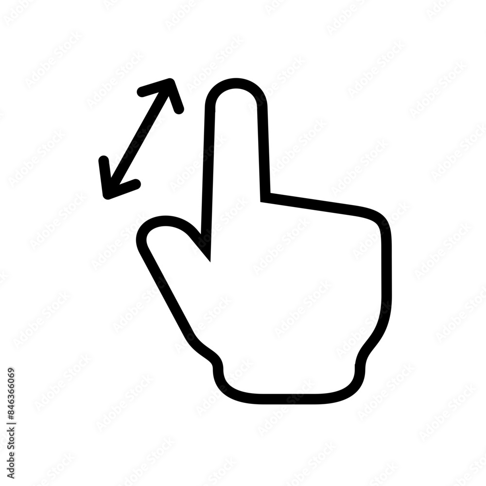 Poster Zoom Gesture Icon Perfect for Touchscreen and Mobile Interface Designs