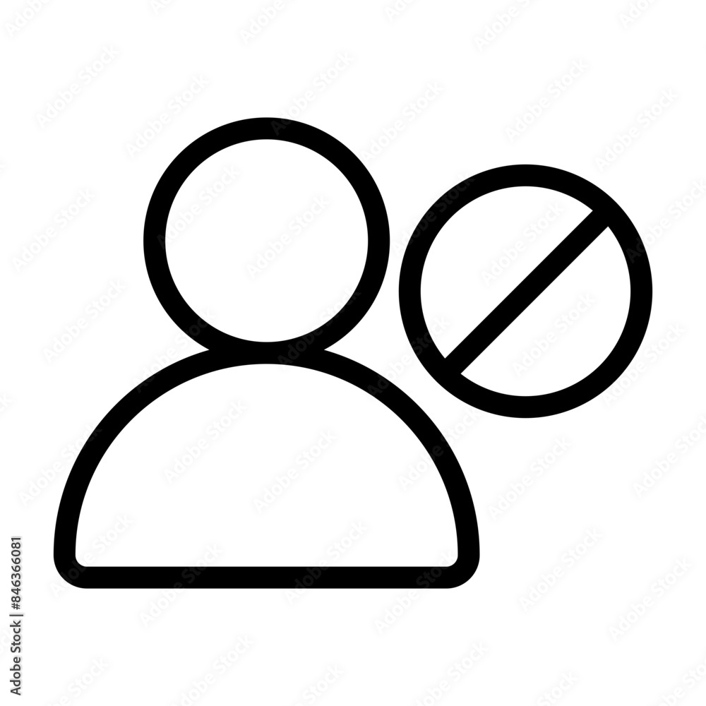 Poster block user icon ideal for security and privacy themes