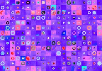 Colorful abstract pattern, from circles different sizes