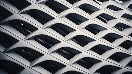 Closeup of Geometric Architectural Metal Pattern with Sharp Details