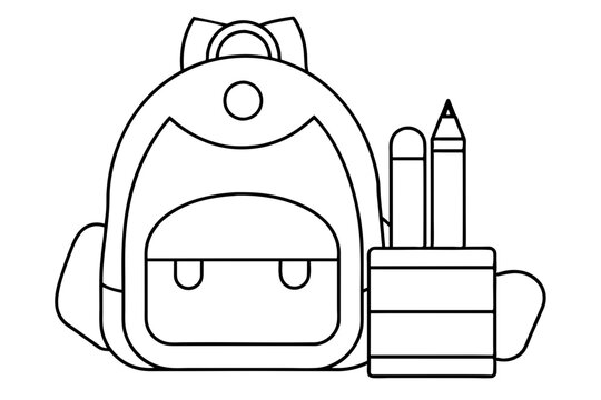 recommend clip art: Back to school elements line art