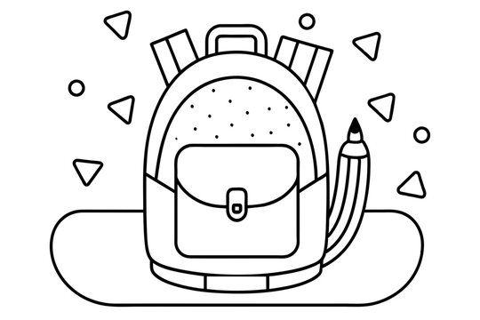 recommend clip art: Back to school elements line art