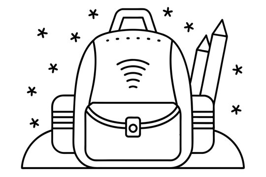 recommend clip art: Back to school elements line art