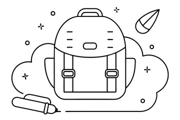 back to school elements line ar, Bag Element