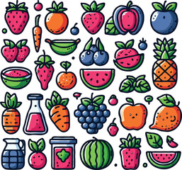 fruits and vegetables pattern