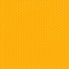 Geometric hexagon pattern, honeycomb yellow background. Seamless line cube pattern.