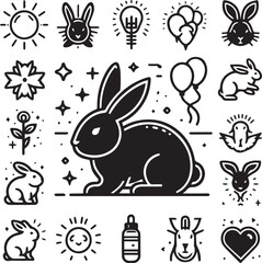 easter bunny with eggs