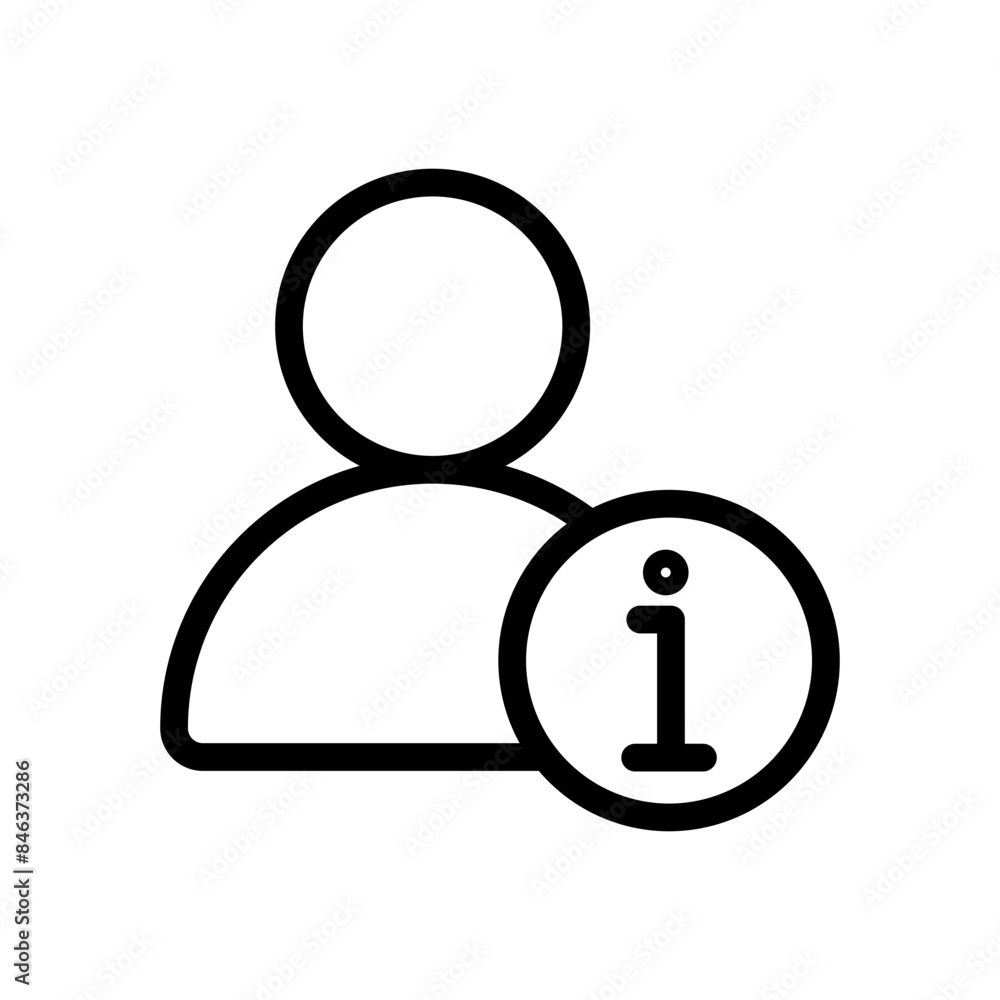 Aufkleber user information icon perfect for profile and account management themes