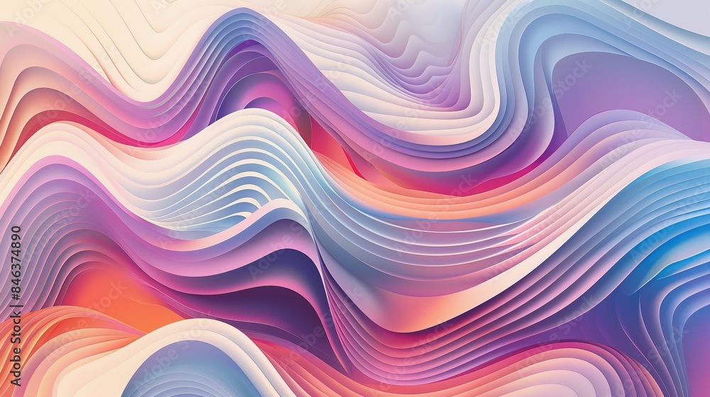 Poster abstract wave pattern with a high-tech feel