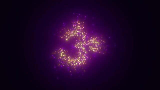 looping 3d render. AUM — sacred syllable OM, the main mantra of Hinduism.
the sacred word for the absolute, Brahmo.