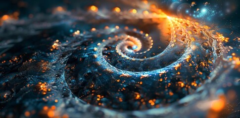 Electric Blue Liquid Swirls in Circular Patterns