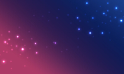 A gradient background with small white lights scattered across, transitioning from blue to pink....
