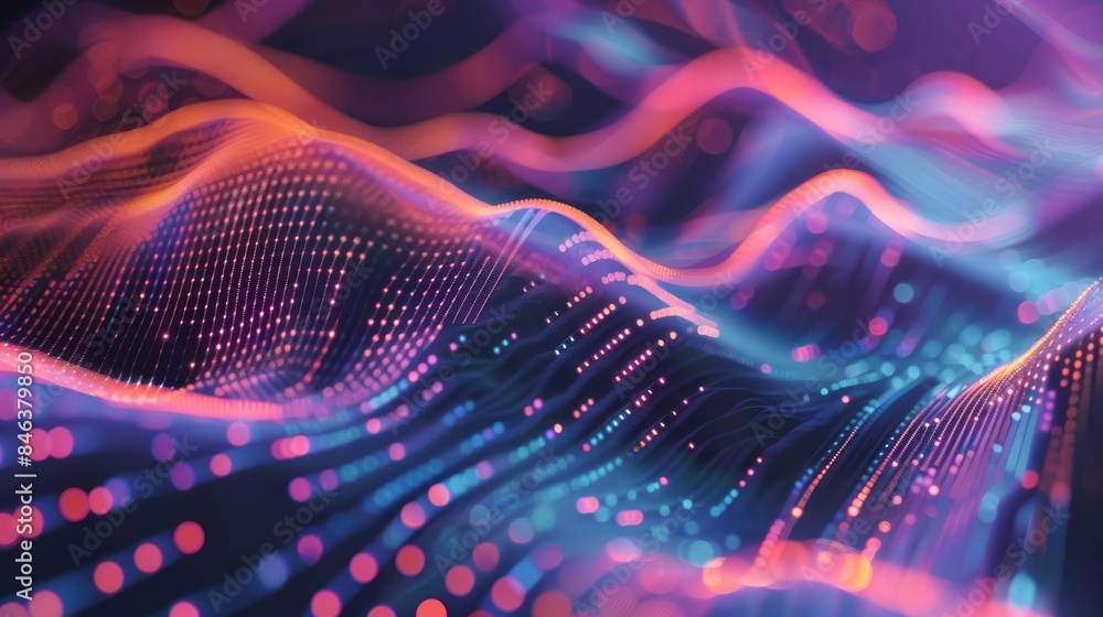 Poster modern presentation slide with futuristic patterns