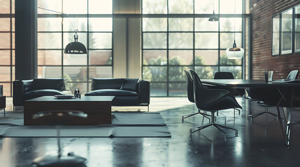 A stylish and sleek interior with clean lines and modern furnishings, captured in HD