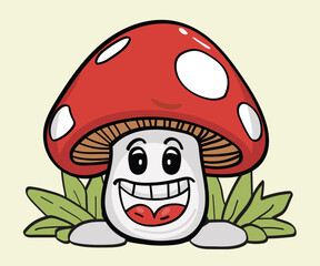Vector mushroom illustration design