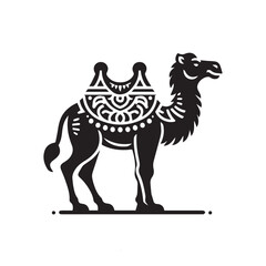 camel on a white Background