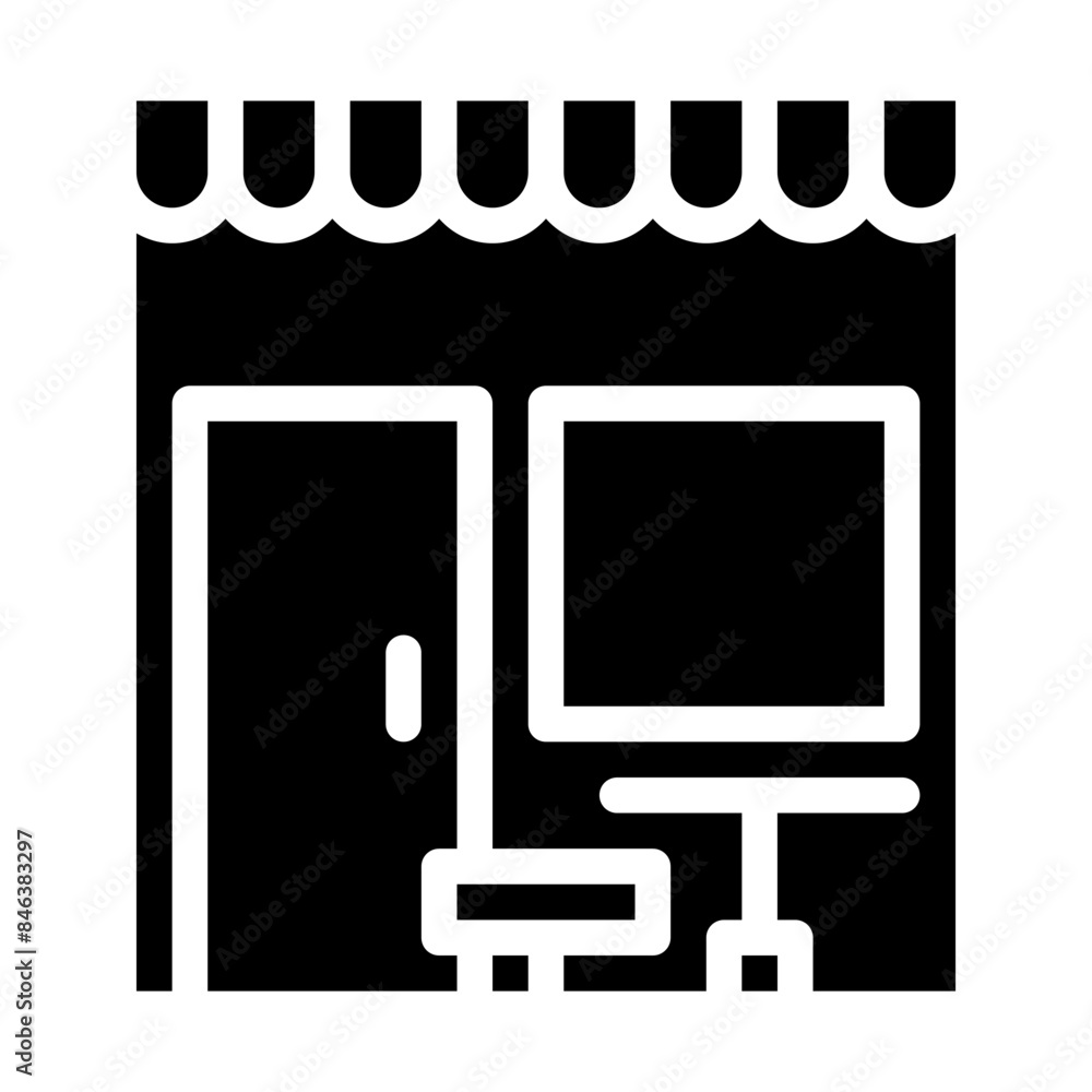 Poster cafe shop icon. with a soild style. suitable for use on websites, ui and mobile apps.
