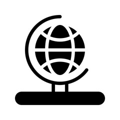 Globe icon. with a soild style. Suitable for use on websites, UI and mobile apps.