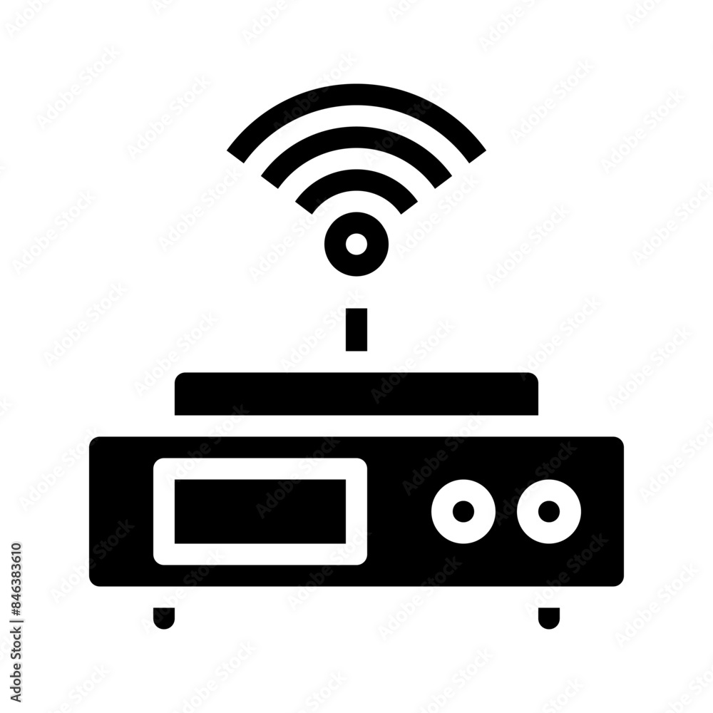 Aufkleber Network wifi icon. with a soild style. Suitable for use on websites, UI and mobile apps.
