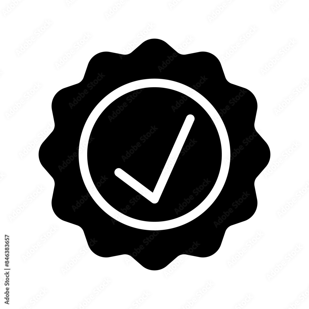 Poster official seal icon. with a soild style. suitable for use on websites, ui and mobile apps.