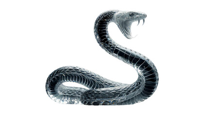 Obraz premium Snake sculpture isolated on transparent or white background