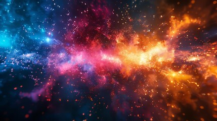 A brilliant explosion of colors in the night sky, each hue vivid and mesmerizing