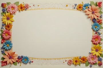 Obraz premium Several different shapes of stationery using floral patterns