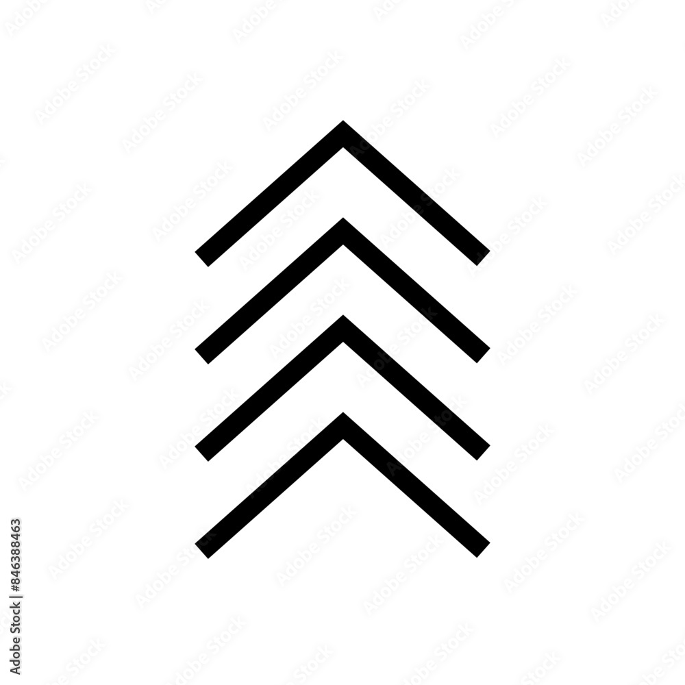 Aufkleber arrow chevron icon perfect for navigation and directional designs
