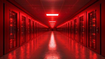 Detailed 3D vector artwork of a data center, highlighting the infrastructure that powers technological advancements and innovation