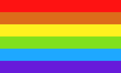 LGBTQ+ Rights Pride Flag. Gay Vector Flag Sign Isolated