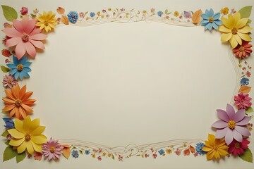 Fototapeta premium Several different shapes of stationery using floral patterns