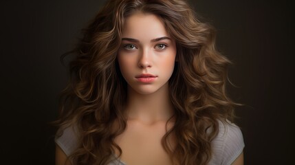 Naklejka premium A gorgeous blonde woman with stunning hair