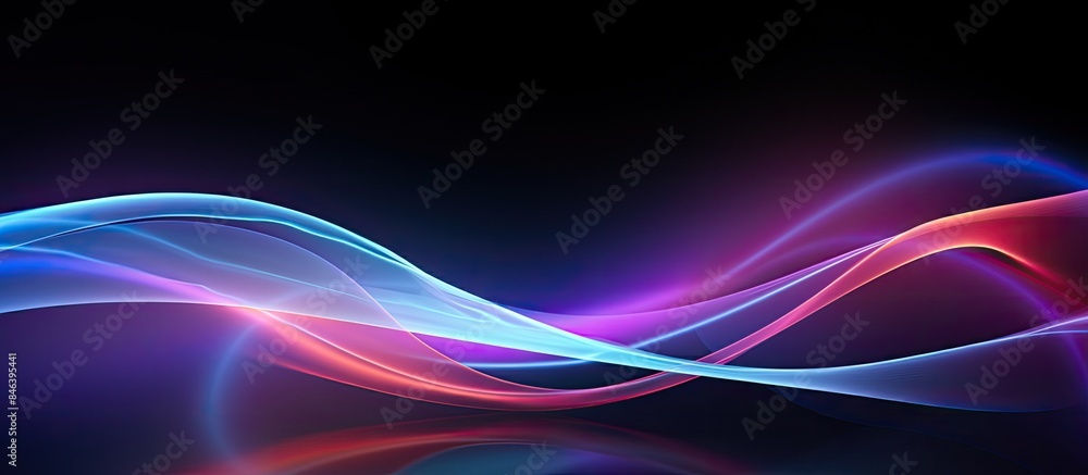 Poster a dynamic and vibrant abstract background showcasing the fast moving lights and curvy lines providin