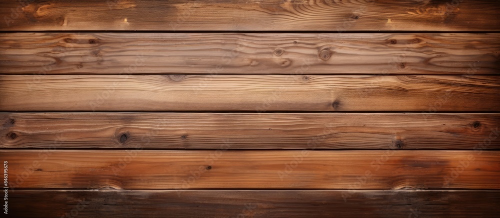 Poster a horizontal color photograph with a christmas themed brown wooden background that includes an empty
