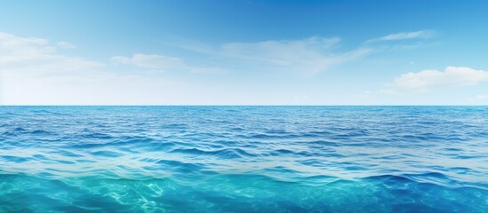 Fototapeta premium A serene copy space image capturing the gentle transition of the calm ocean surface