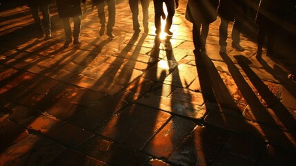 Naklejka premium Shadows dance in approval.