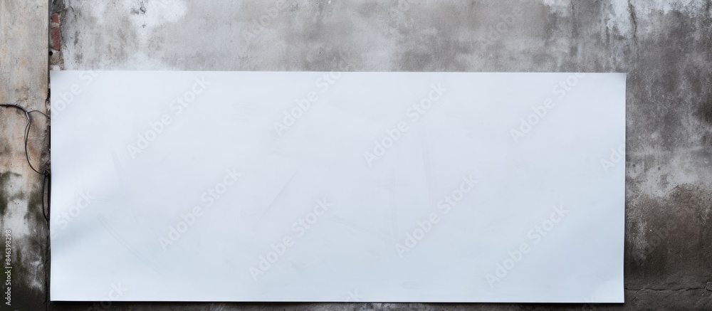 Poster an empty paper sheet is placed against an old metal background providing ample space to add text thi
