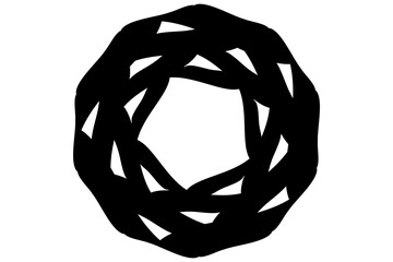 抽象的な薔薇のようなイラスト、アイコン