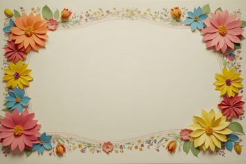 Obraz premium Several different shapes of stationery using floral patterns