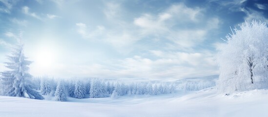 A picture capturing the beauty of snow with empty space for text or other elements. copy space available