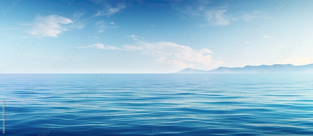 Aufkleber a serene copy space image capturing the gentle transition of the calm ocean surface