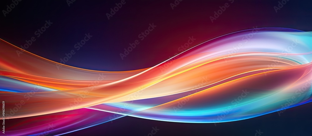 Poster a dynamic and vibrant abstract background showcasing the fast moving lights and curvy lines providin