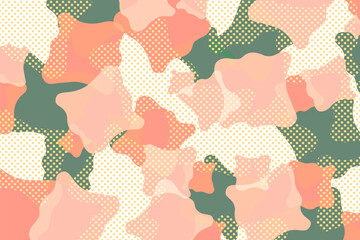 迷彩模様のようなポップでかわいい背景イラスト © eto itosawa
