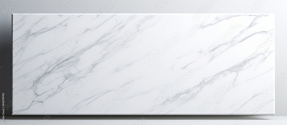Poster a blank marble plate is isolated on a white background providing ample empty space for adding images