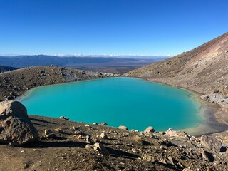 Emerald Lakes, Tongariro Alpine Crossing, Tongariro National Park, North Island of New Zealand
