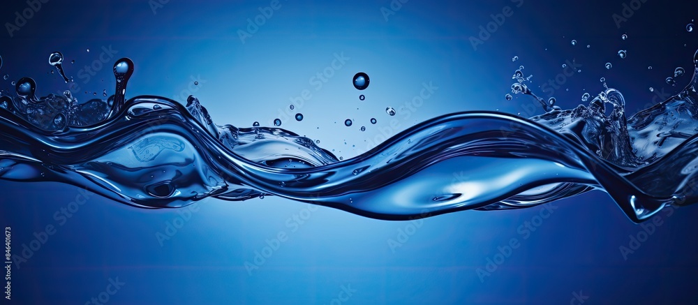 Poster a photography image with a background concept featuring a blurry deep blue and black color pattern c