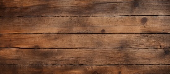 Fototapeta premium An old and brown wooden plank provides a textured background featuring a rustic and bark like pattern Perfect for copy space image